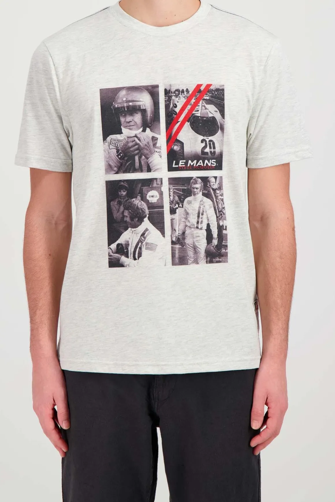 Tee Shirt Homme Steve Mcqueen Tsm02-002 Heather Ecru