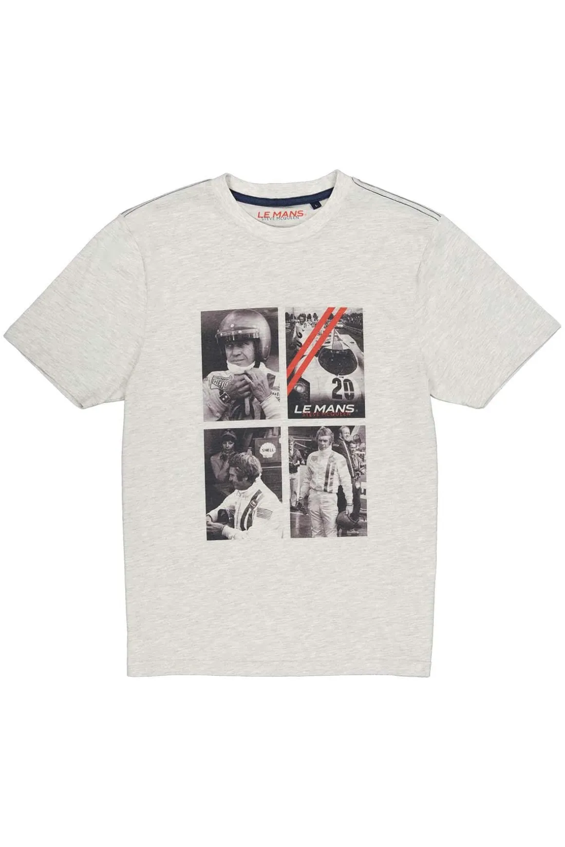 Tee Shirt Homme Steve Mcqueen Tsm02-002 Heather Ecru