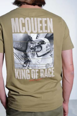 Tee Shirt Homme Steve Mcqueen Face To Face Pressed Oliv H22106