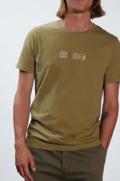 Tee Shirt Homme Steve Mcqueen Face To Face Pressed Oliv H22106