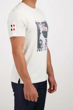 Tee Shirt Homme Steve Mcqueen Tee Shirt Tsm10-002 Heather Ecru