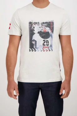 Tee Shirt Homme Steve Mcqueen Tee Shirt Tsm10-002 Heather Ecru