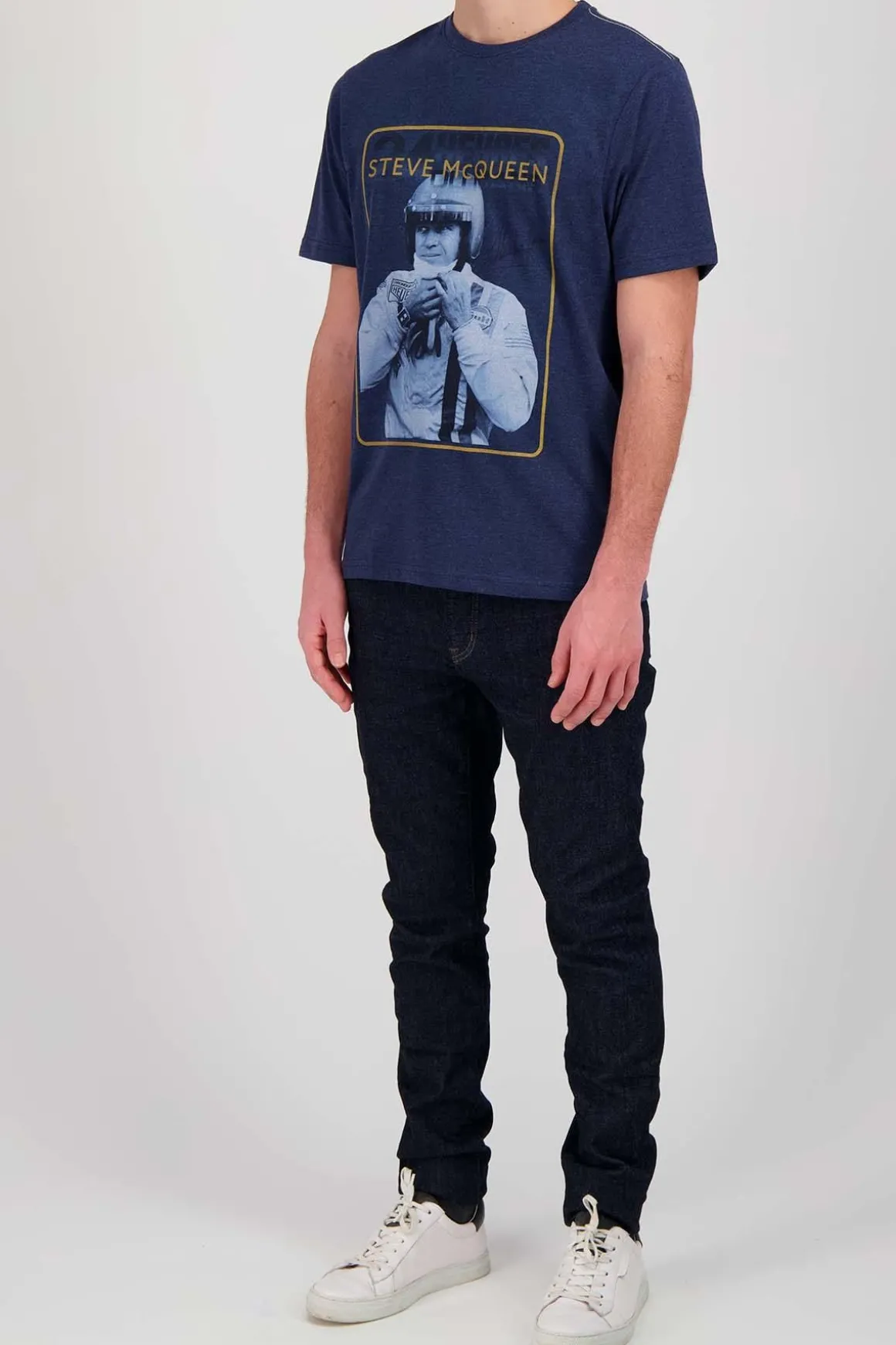 Tee Shirt Homme Steve Mcqueen Tee Shirt Tsm01-120 Dark Indigo