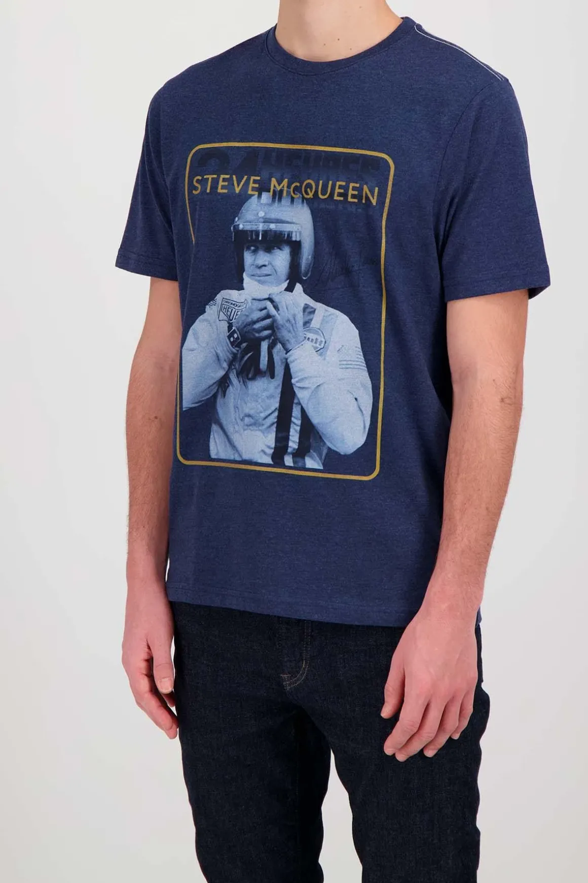 Tee Shirt Homme Steve Mcqueen Tee Shirt Tsm01-120 Dark Indigo