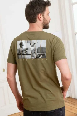 Tee Shirt Homme Steve Mcqueen Gun Sofa Dolivia Kaki