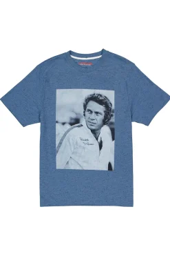 Tee Shirt Homme Steve Mcqueen Tsm10-102 Bleu Injecte