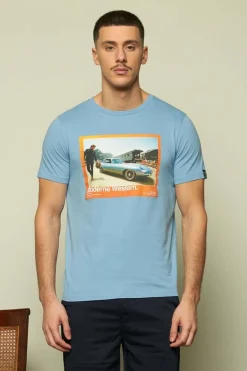 Tee Shirt Homme Steve Mcqueen Western Air Blue