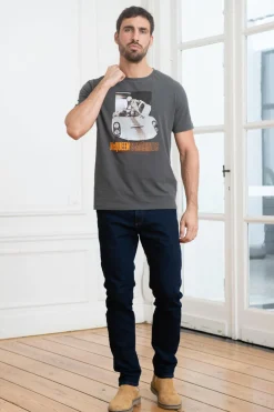 Tee Shirt Homme Steve Mcqueen Machine Asphalte