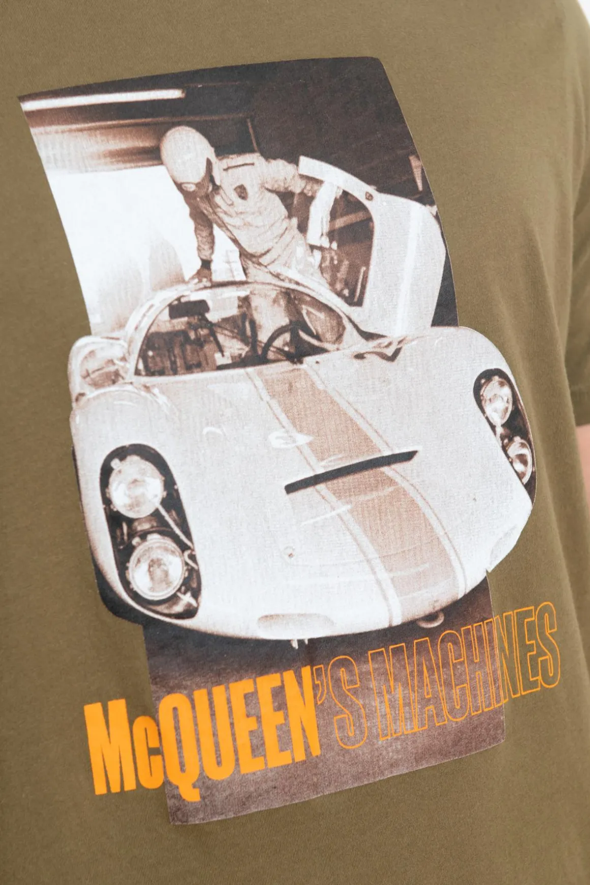 Tee Shirt Homme Steve Mcqueen Machine Kaki Shadow