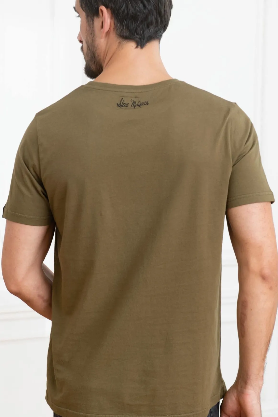 Tee Shirt Homme Steve Mcqueen Machine Kaki Shadow