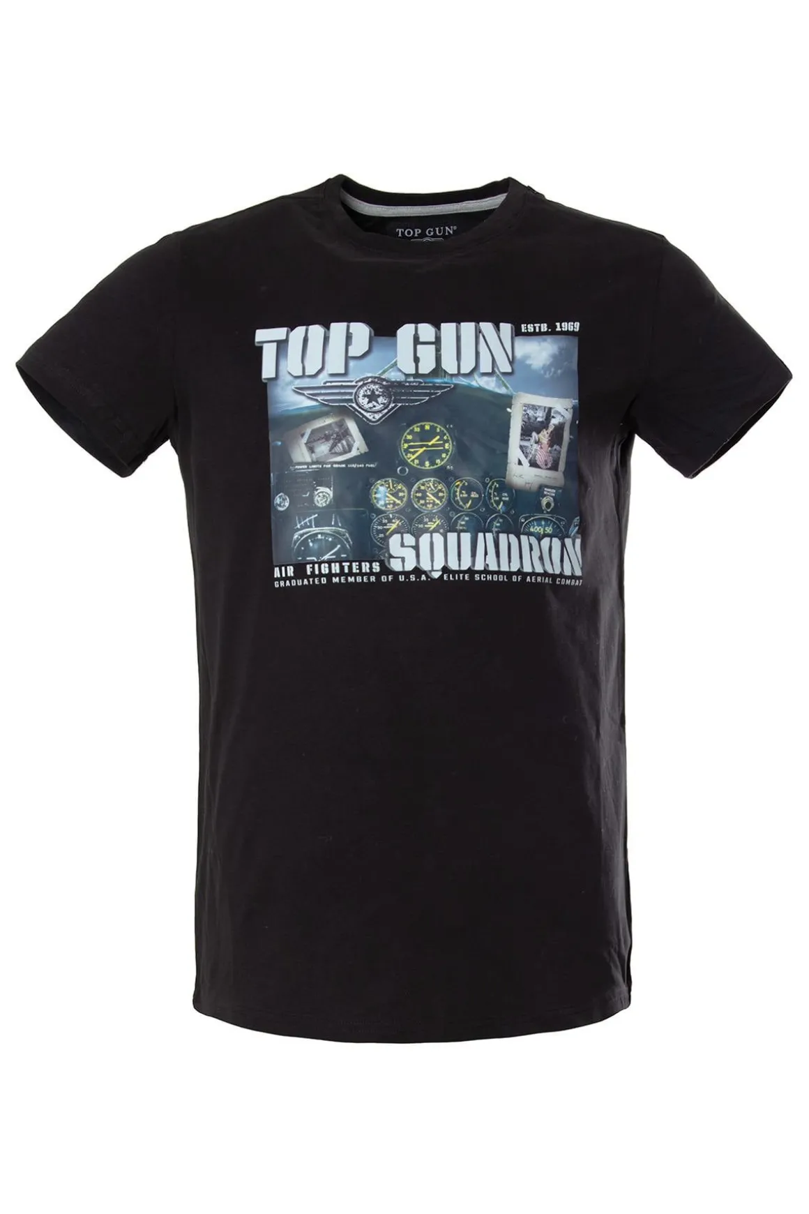 Tee Shirt Homme Top Gun Tee Shirt Tg-Ts-105 Black