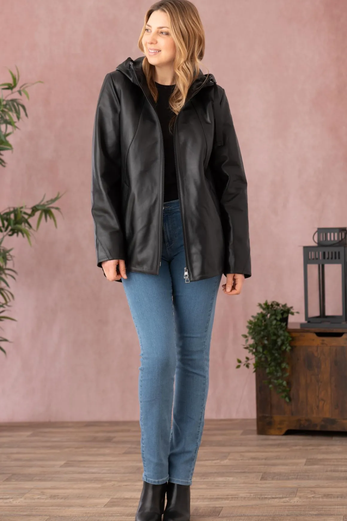 Veste Femme Cityzen Amanda Agneau Perle Noir