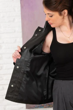 Veste Femme Cityzen Antonia Agneau Perle Noir