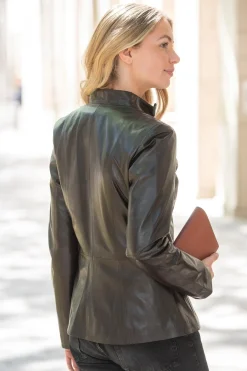 Veste Femme Cityzen Irina Agneau Perle Marron