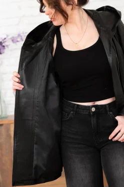 Veste Femme Cityzen Susanna Agneau Perle Noir