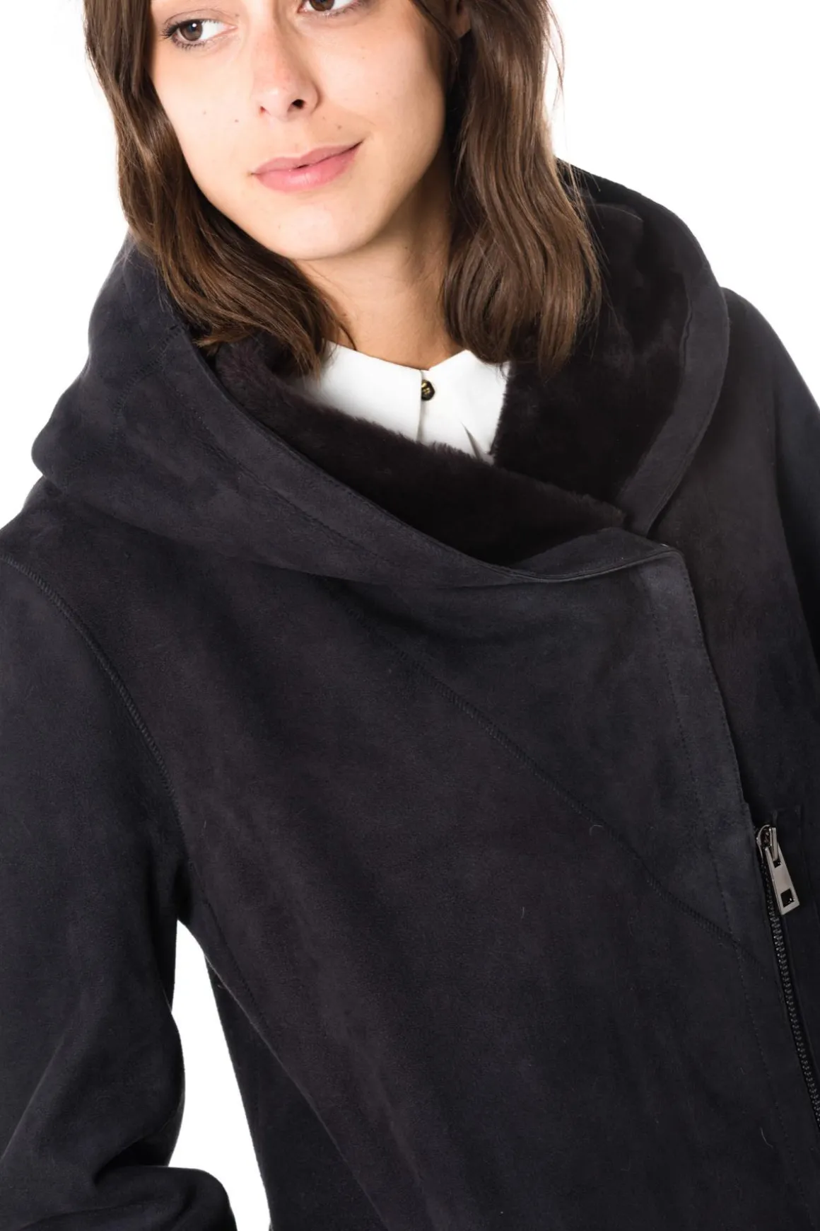 Veste Femme Levinsky Piemonte Suede Lamb Segred Grey