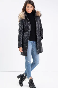 Veste Femme Rose Garden Anouk Hood Lamb Orion Black
