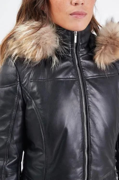 Veste Femme Rose Garden Anouk Hood Lamb Orion Black