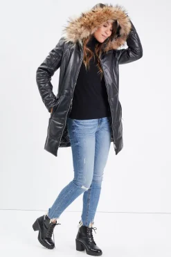 Veste Femme Rose Garden Anouk Hood Lamb Orion Black