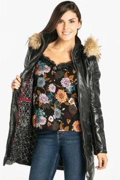 Veste Femme Rose Garden Anouk Hood Lamb Orion Black