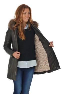 Veste Femme Rose Garden Apene Fur Sheep Aosta Reddish Brown Fourrure Fauve