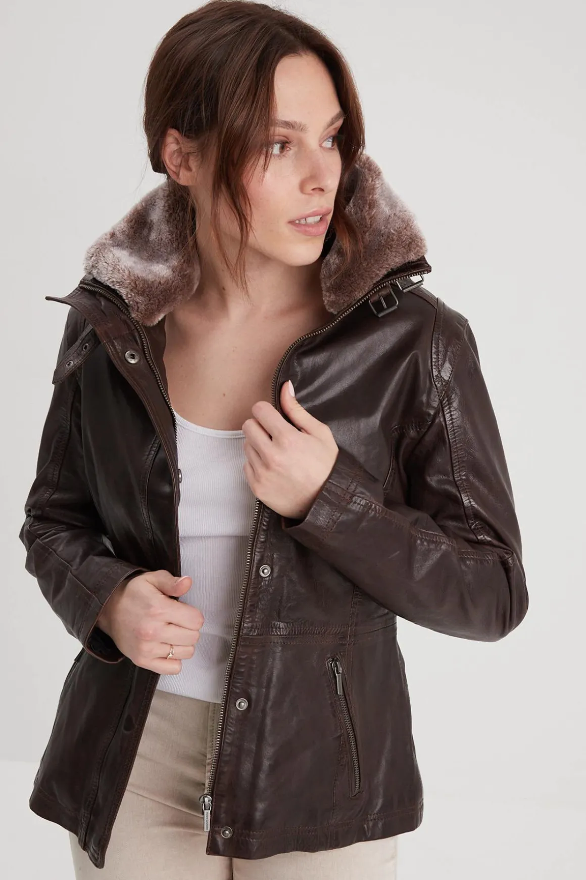 Veste Femme Rose Garden Gemala Sheep Aosta R.brown