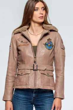 Veste Femme Royal Air Force Spitfire Raf Beige