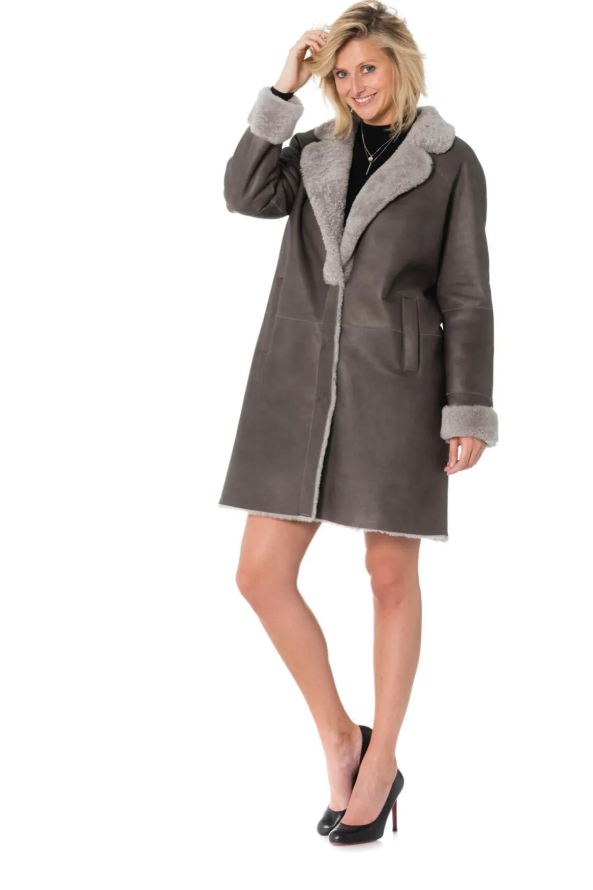 Veste Femme 29Th October Rival Merinos Velvet Chat Grey Zz