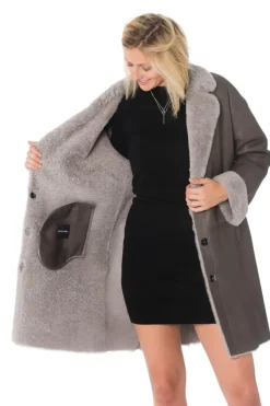 Veste Femme 29Th October Rival Merinos Velvet Chat Grey Zz