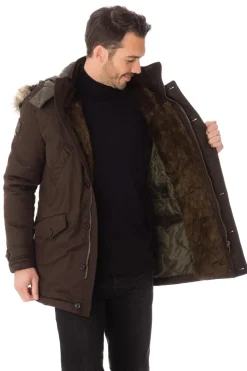 Veste Homme Aeronautica Militare Giaccone Cap Ab1474Ct2007 Nero Zz