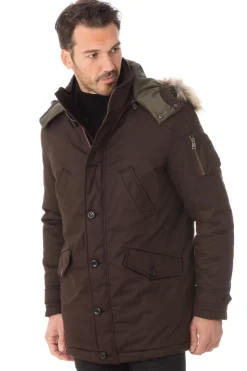 Veste Homme Aeronautica Militare Giaccone Cap Ab1474Ct2007 Nero Zz