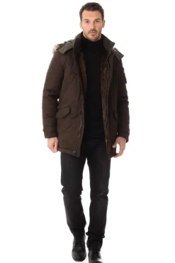 Veste Homme Aeronautica Militare Giaccone Cap Ab1474Ct2007 Nero Zz