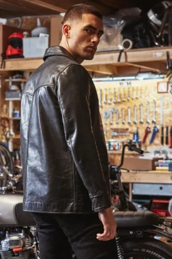 Veste Homme Avi Leather Car Coat