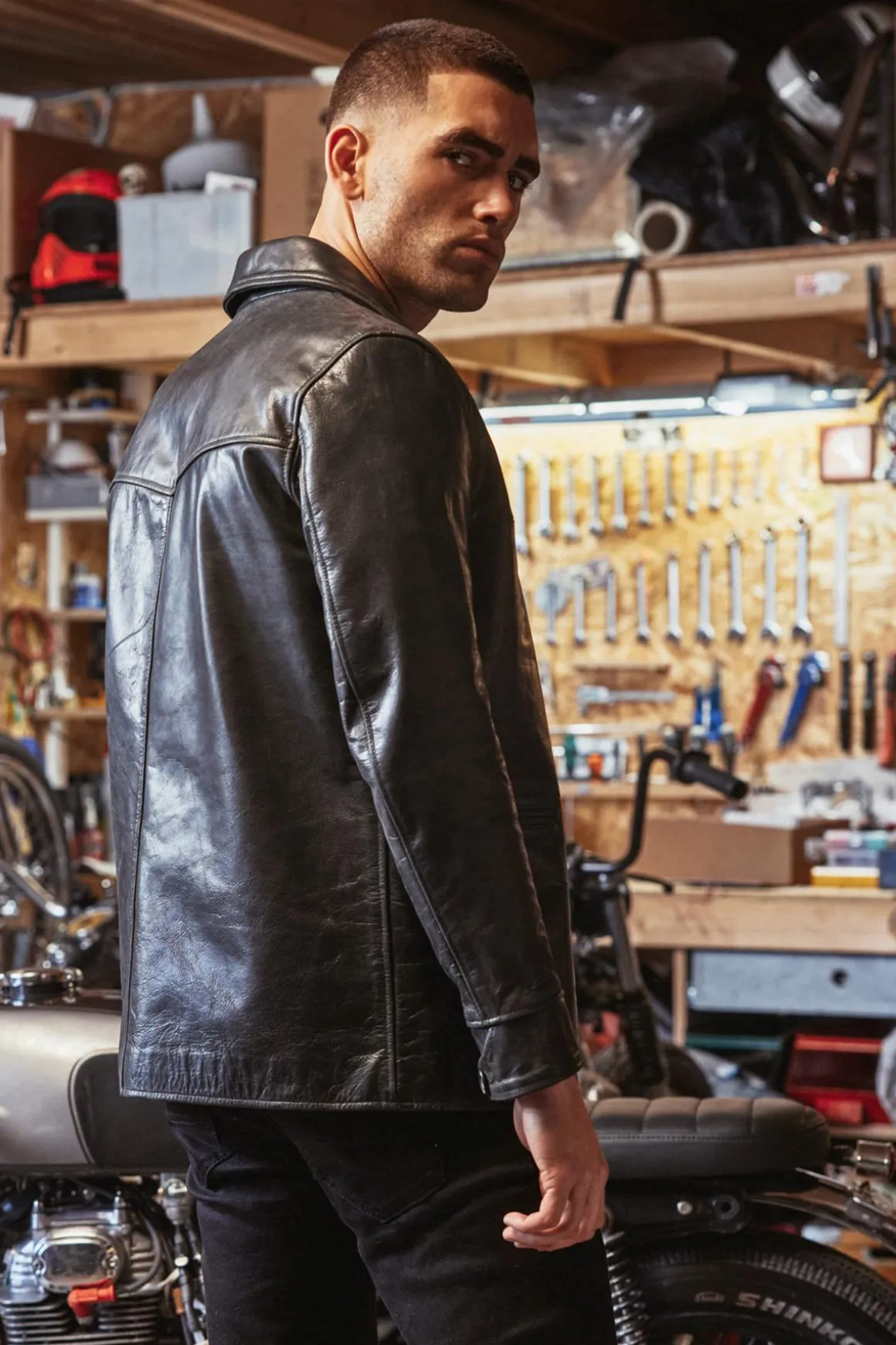 Veste Homme Avi Leather Car Coat