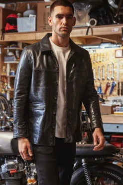 Veste Homme Avi Leather Car Coat