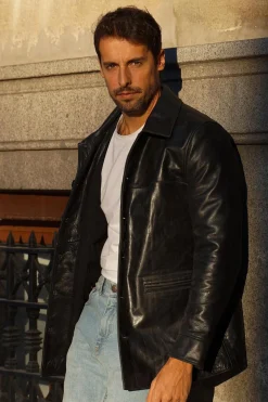 Veste Homme Avi Leather Car Coat