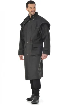 Veste Homme Cuir-City Australien Long Cow