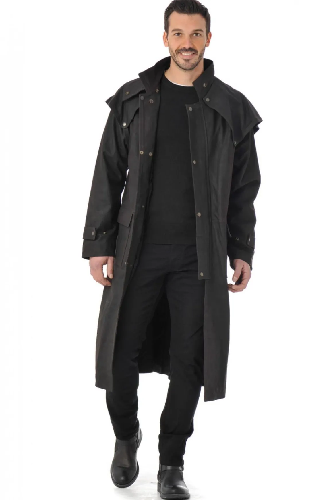 Veste Homme Cuir-City Australien Long Cow