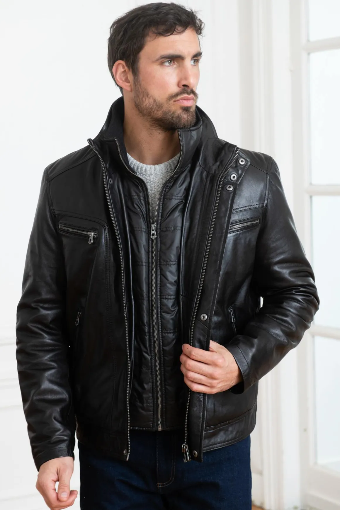 Veste Homme Daytona Falconero Ic Sheep Manila Black