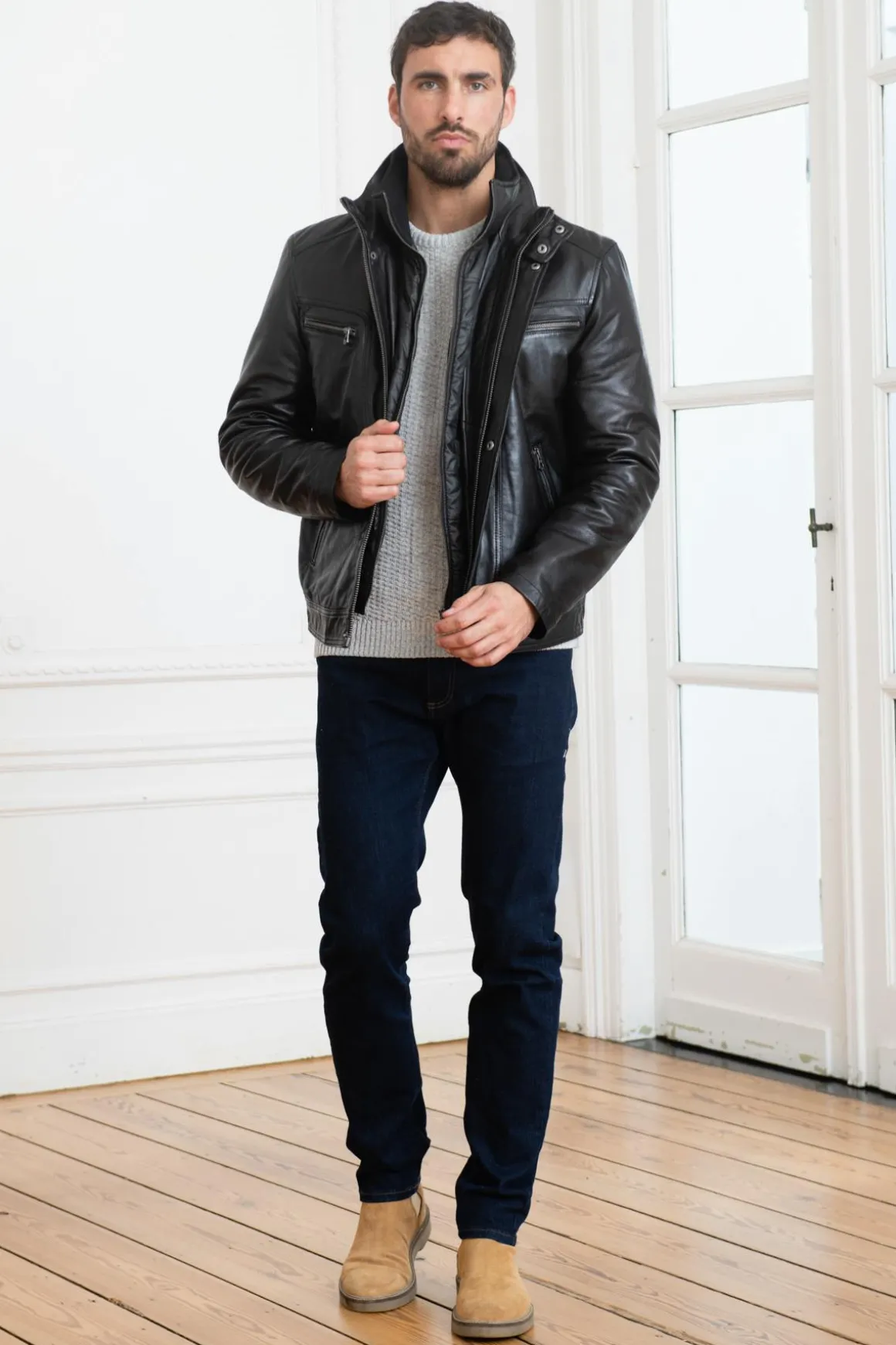 Veste Homme Daytona Falconero Ic Sheep Manila Black