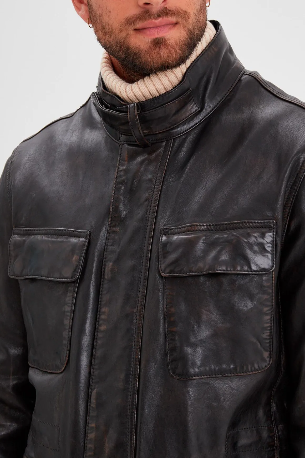 Veste Homme Daytona Salemi Lamb Ermis Black
