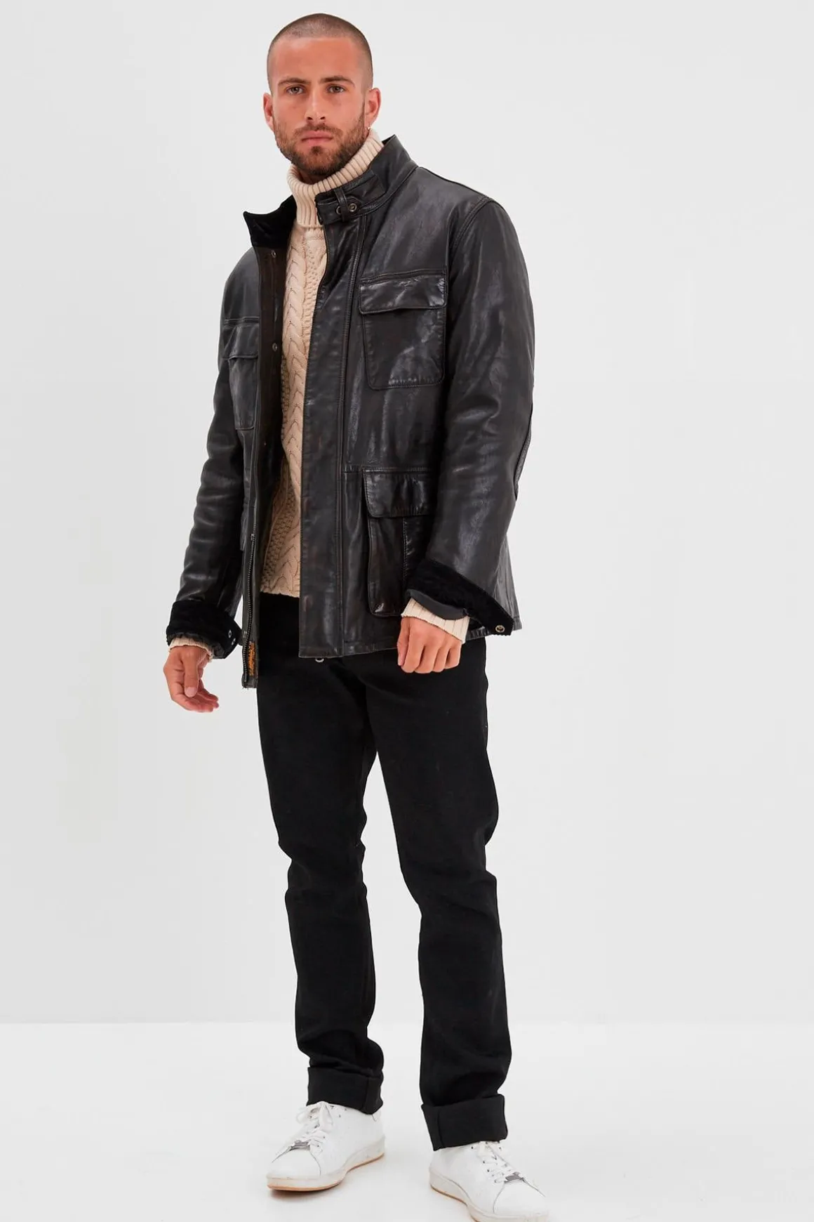 Veste Homme Daytona Salemi Lamb Ermis Black