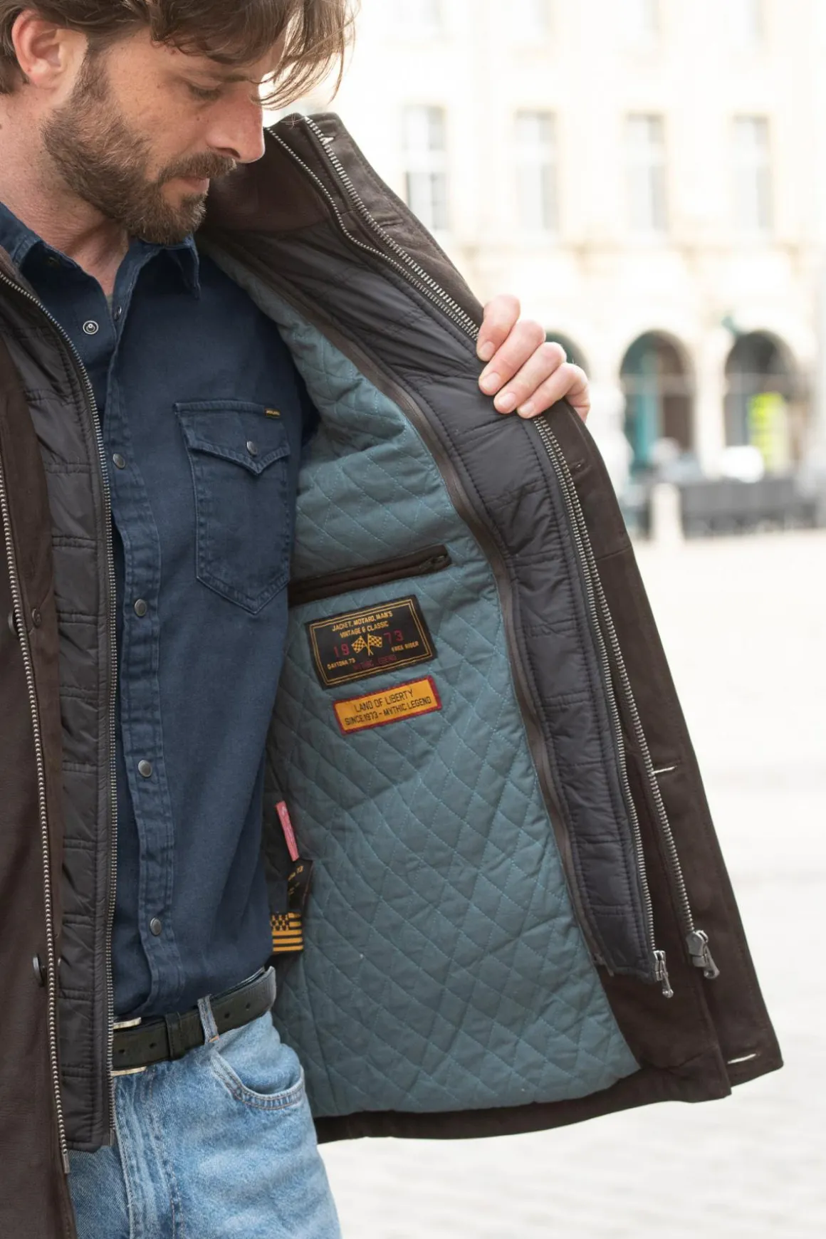 Veste Homme Daytona Tyler Ic Cow Madison Brown