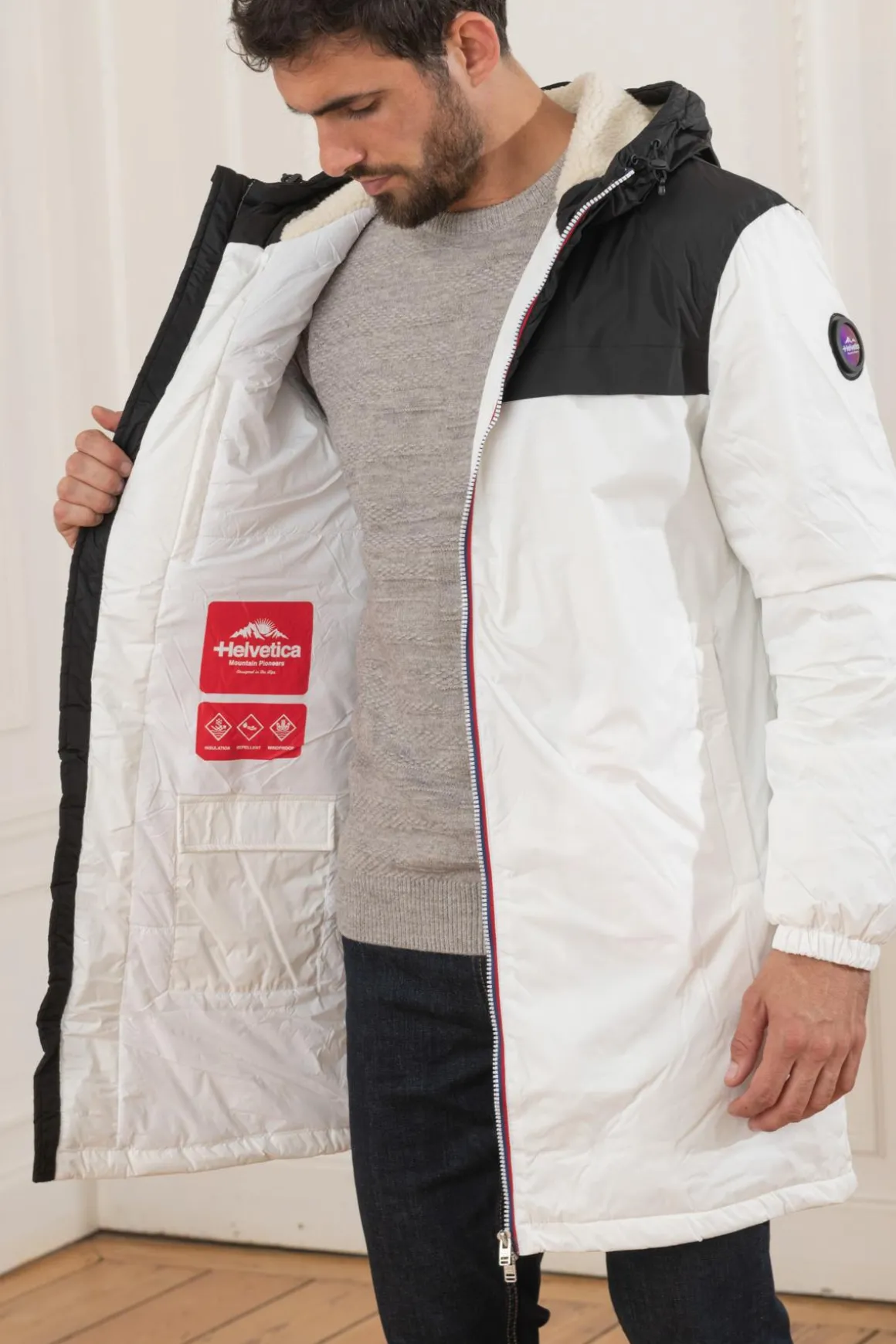 Veste Homme Helvetica Mountain Pioneers Seth White