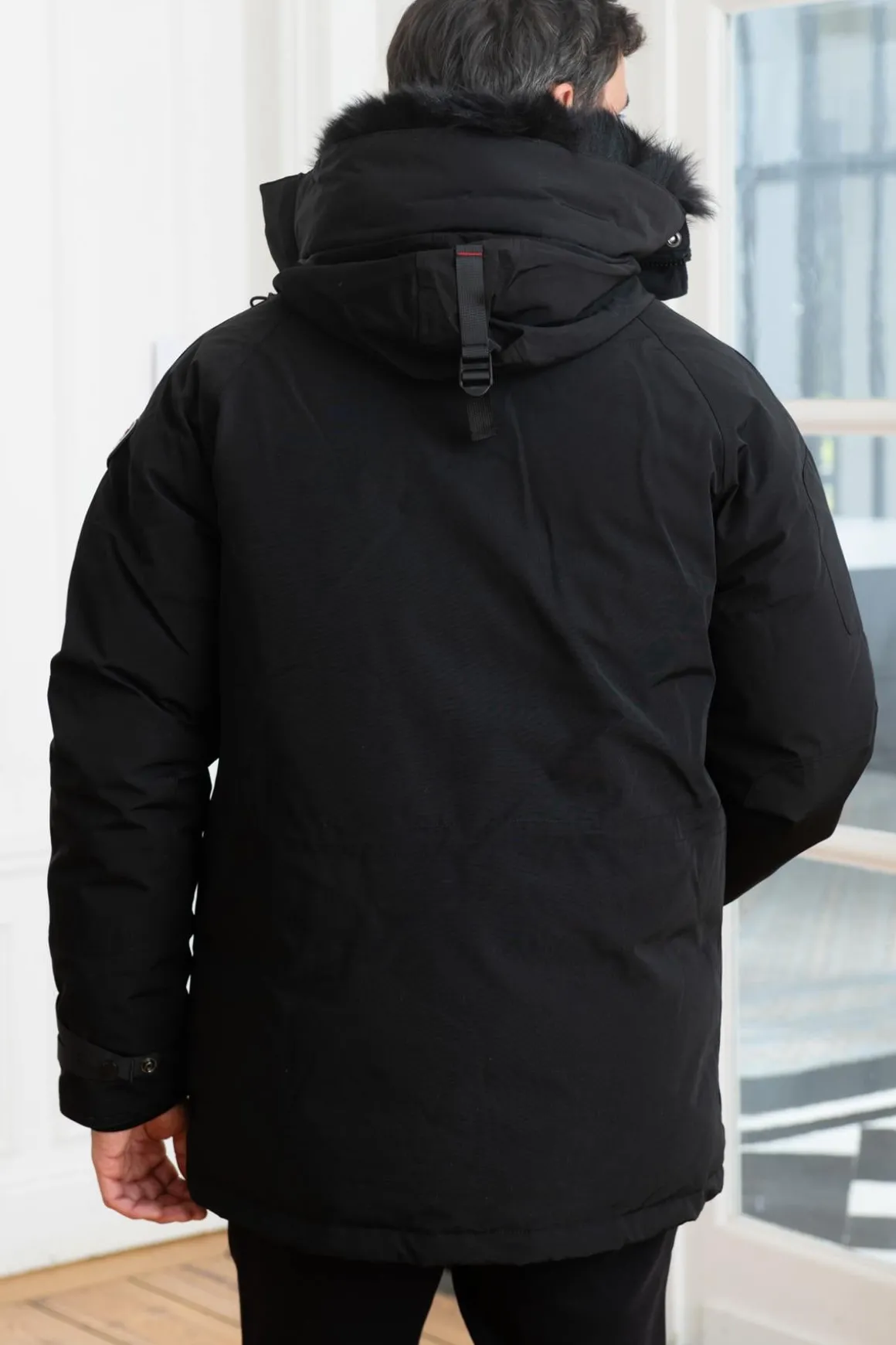 Veste Homme Helvetica Mountain Pioneers Snow Real Furs Black