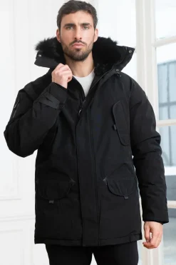 Veste Homme Helvetica Mountain Pioneers Snow Real Furs Black