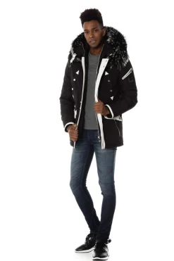 Veste Homme Horspist Boss Noir Blanc Col Silver