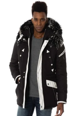 Veste Homme Horspist Boss Noir Blanc Col Silver