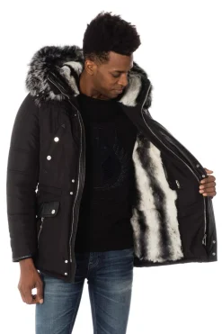 Veste Homme Horspist Boss Rex Noir Col Silver