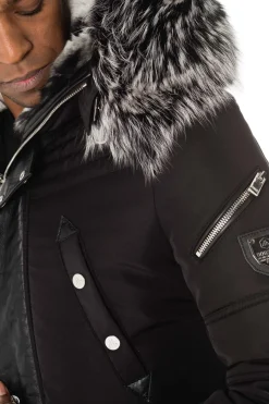 Veste Homme Horspist Boss Rex Noir Col Silver